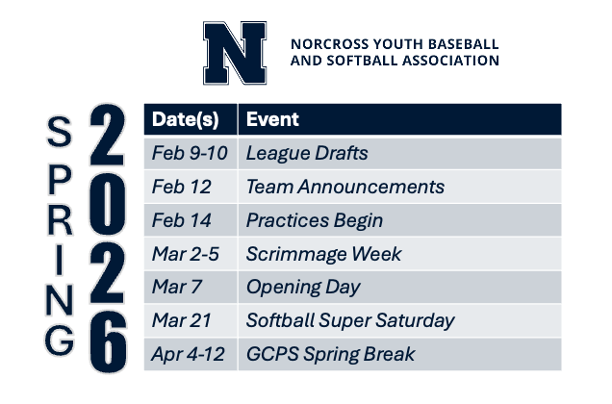 Spring Schedule